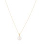 Necklace 14K Pearl & Diamond Pendant Necklace