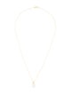 Necklace 14K Pearl & Diamond Pendant Necklace