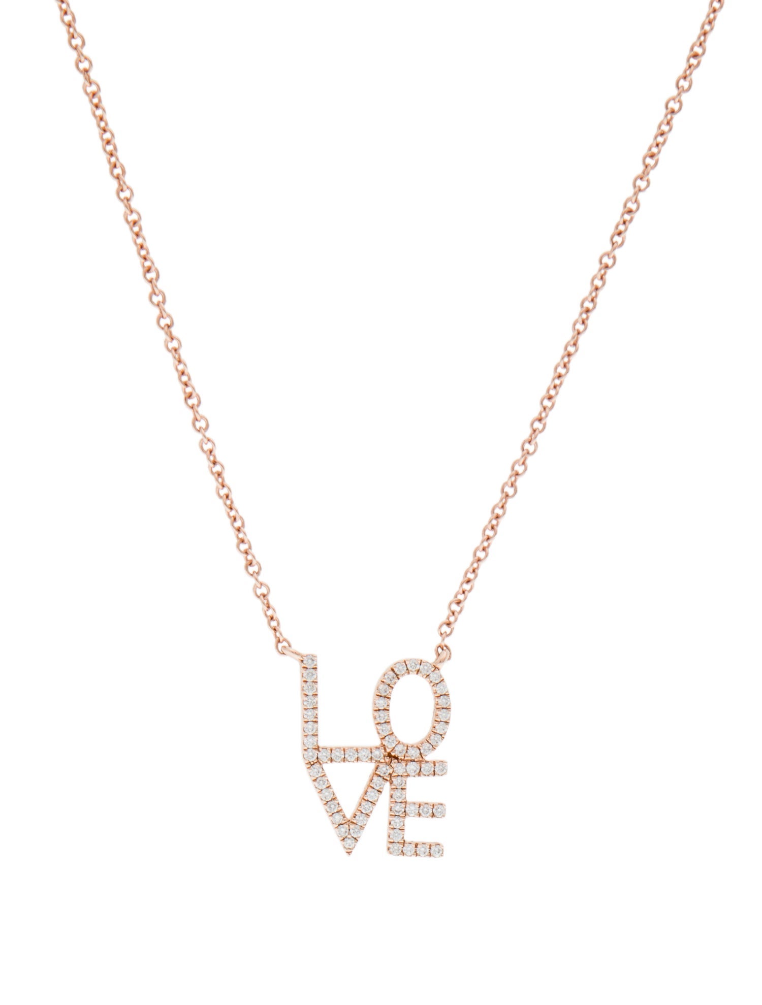 Necklace 14K Diamond 'LOVE' Pendant