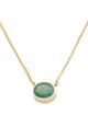 Necklace 14K 3.08ct Emerald Bezel Pendant Necklace