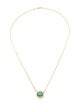 Necklace 14K 3.08ct Emerald Bezel Pendant Necklace