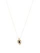 Necklace 14K Sapphire & Diamond Pendant Necklace