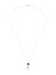 Necklace 14K Pearl & Garnet Pendant Necklace