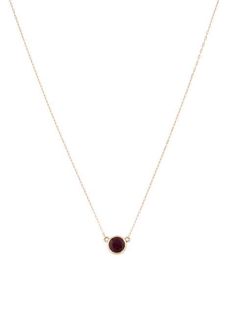 Necklace 14K Ruby Pendant Necklace