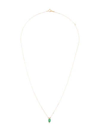 Necklace 14K Emerald Pendant Necklace