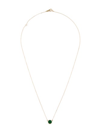 Necklace 14K Emerald Pendant Necklace