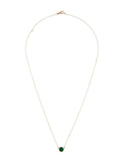 Necklace 14K Emerald Pendant Necklace