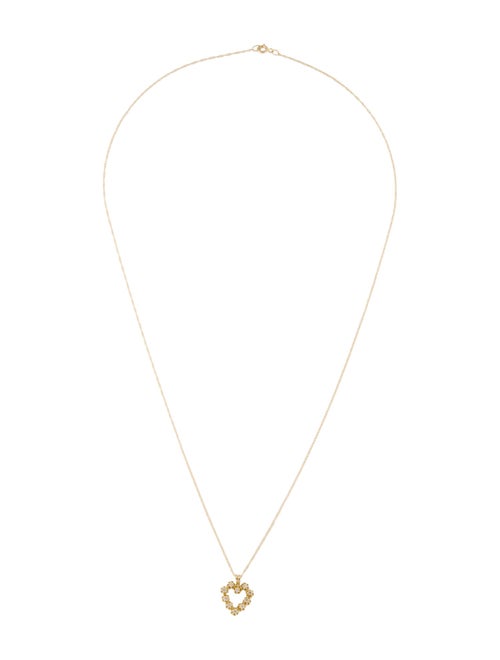 Necklace 14K Diamond Heart Pendant Necklace
