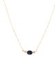 Necklace 14K Sapphire & Diamond Pendant Necklace