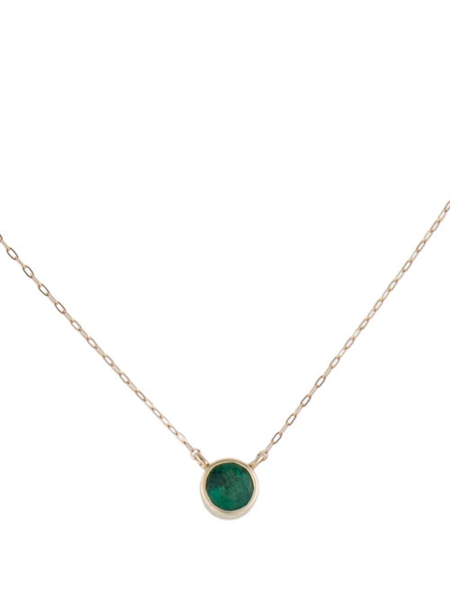 Necklace 14K Emerald Pendant Necklace