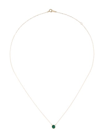 Necklace 14K Emerald Pendant Necklace