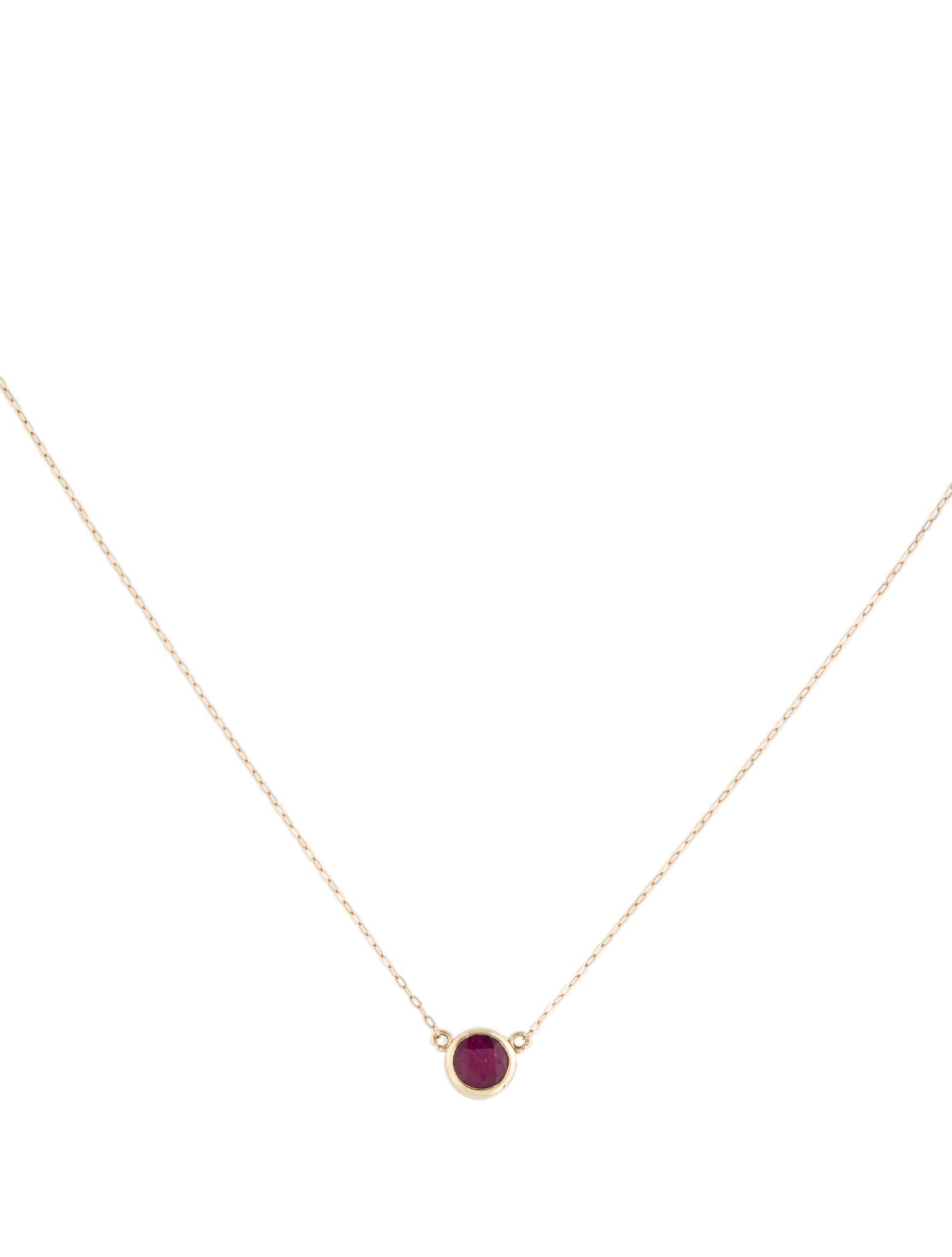 Necklace 14K Ruby Pendant