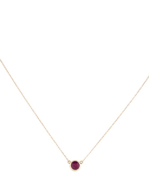 Necklace 14K Ruby Pendant Necklace