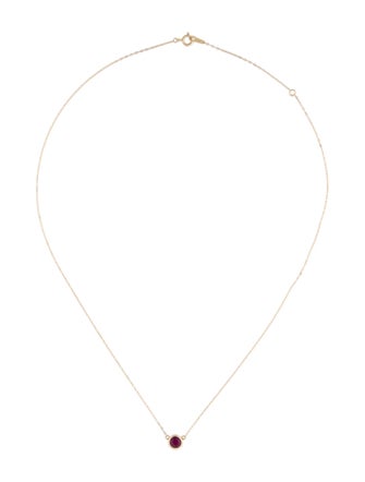 Necklace 14K Ruby Pendant Necklace