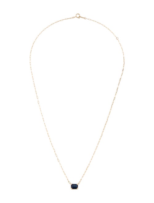 Necklace 14K Sapphire Pendant Necklace