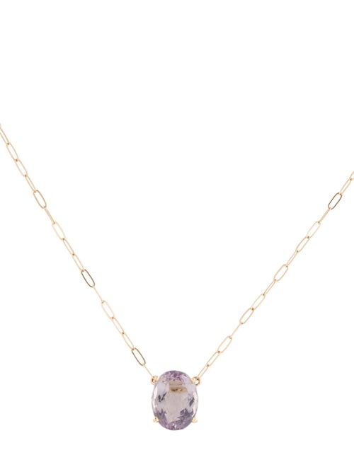 Necklace 14K Amethyst Pendant Necklace