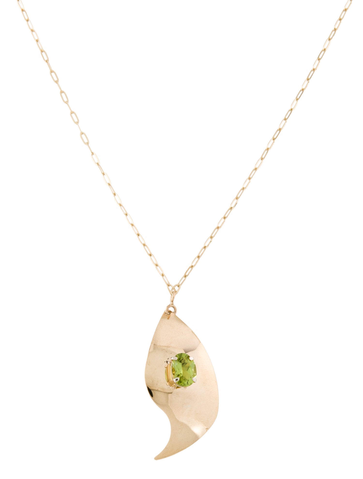 Necklace 14K Peridot Pendant Necklace