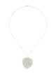 Necklace 14K Jadeite Carved Heart Pendant