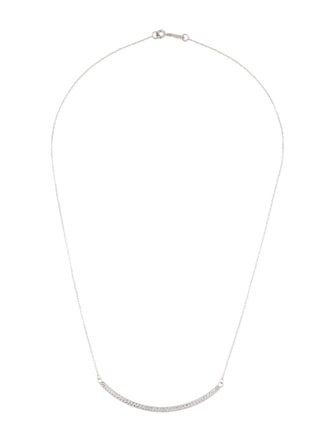 Necklace 14K Textured Smile Bar Pendant