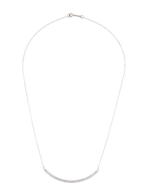 Necklace 14K Textured Smile Bar Pendant