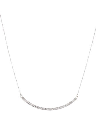 Necklace 14K Textured Smile Bar Pendant