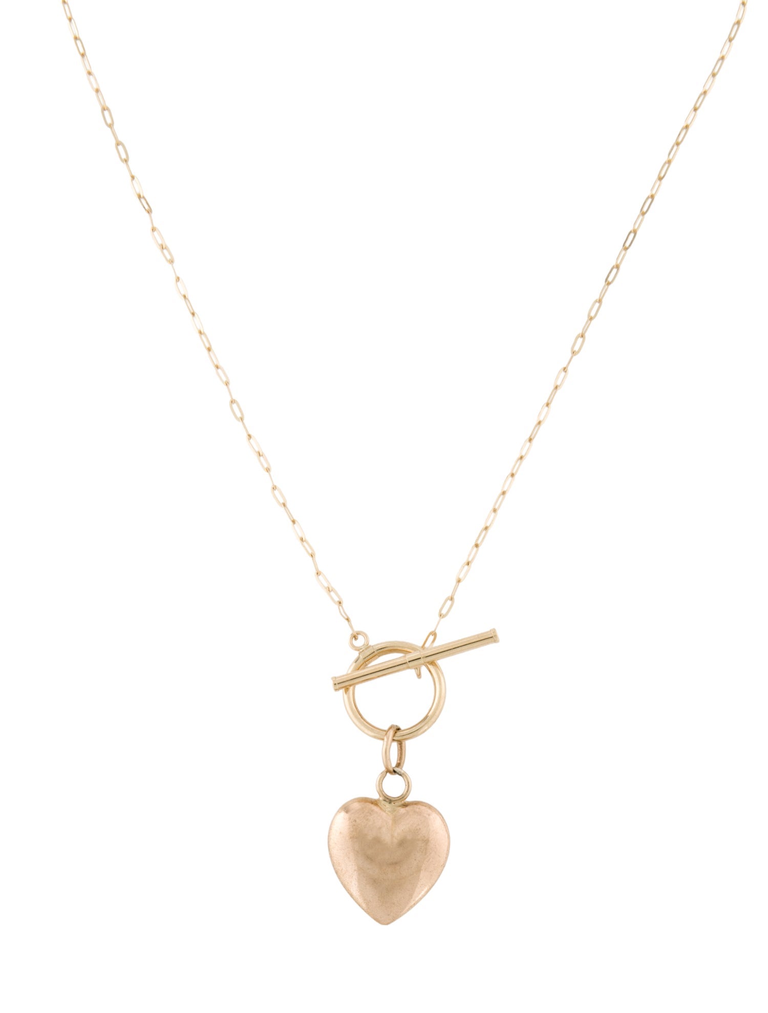 Necklace 14K Heart Toggle Pendant Necklace