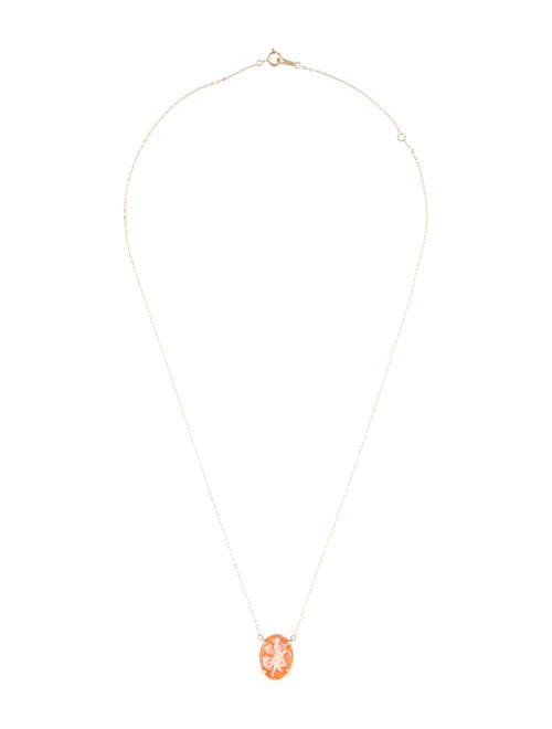 Necklace 14K Cameo Dancer Pendant Necklace