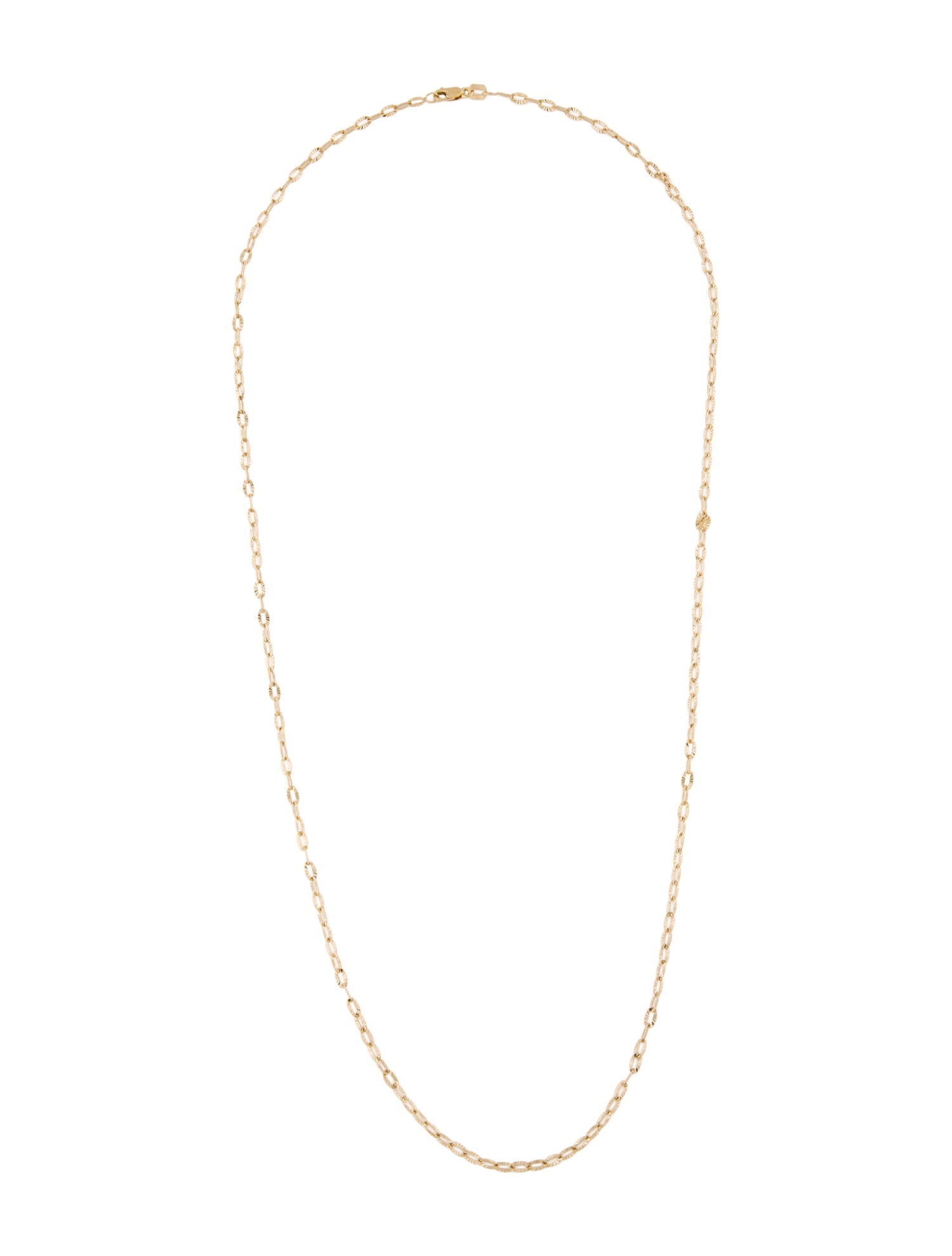 Necklace 14K Diamond Cut Open Link