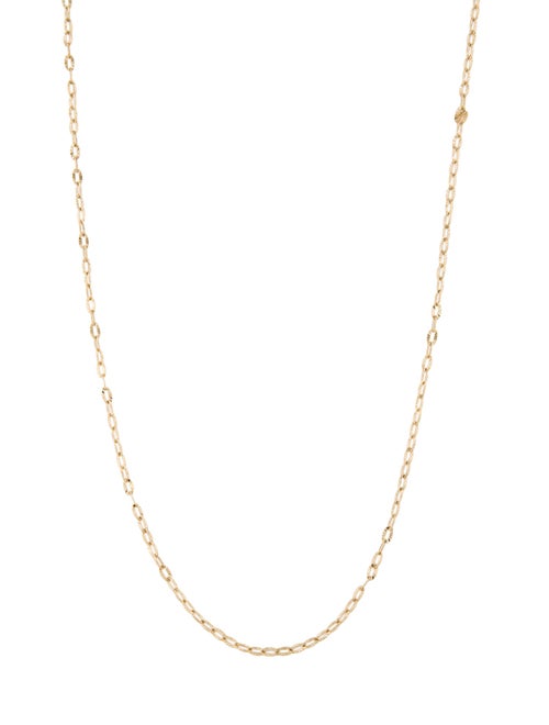 Necklace 14K Diamond Cut Open Link Necklace
