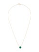 Necklace 14K 1.48ct Emerald Pendant Necklace