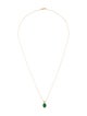 Necklace 14K Emerald Pendant Necklace