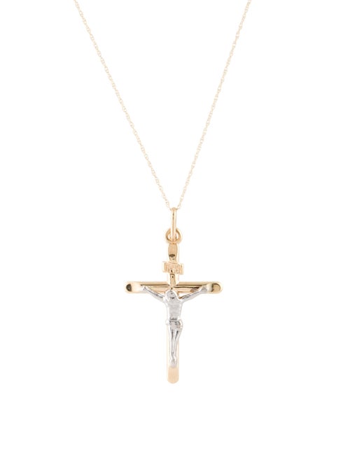 Necklace 10K Crucifix Pendant Necklace