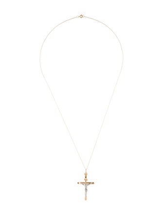 Necklace 10K Crucifix Pendant Necklace