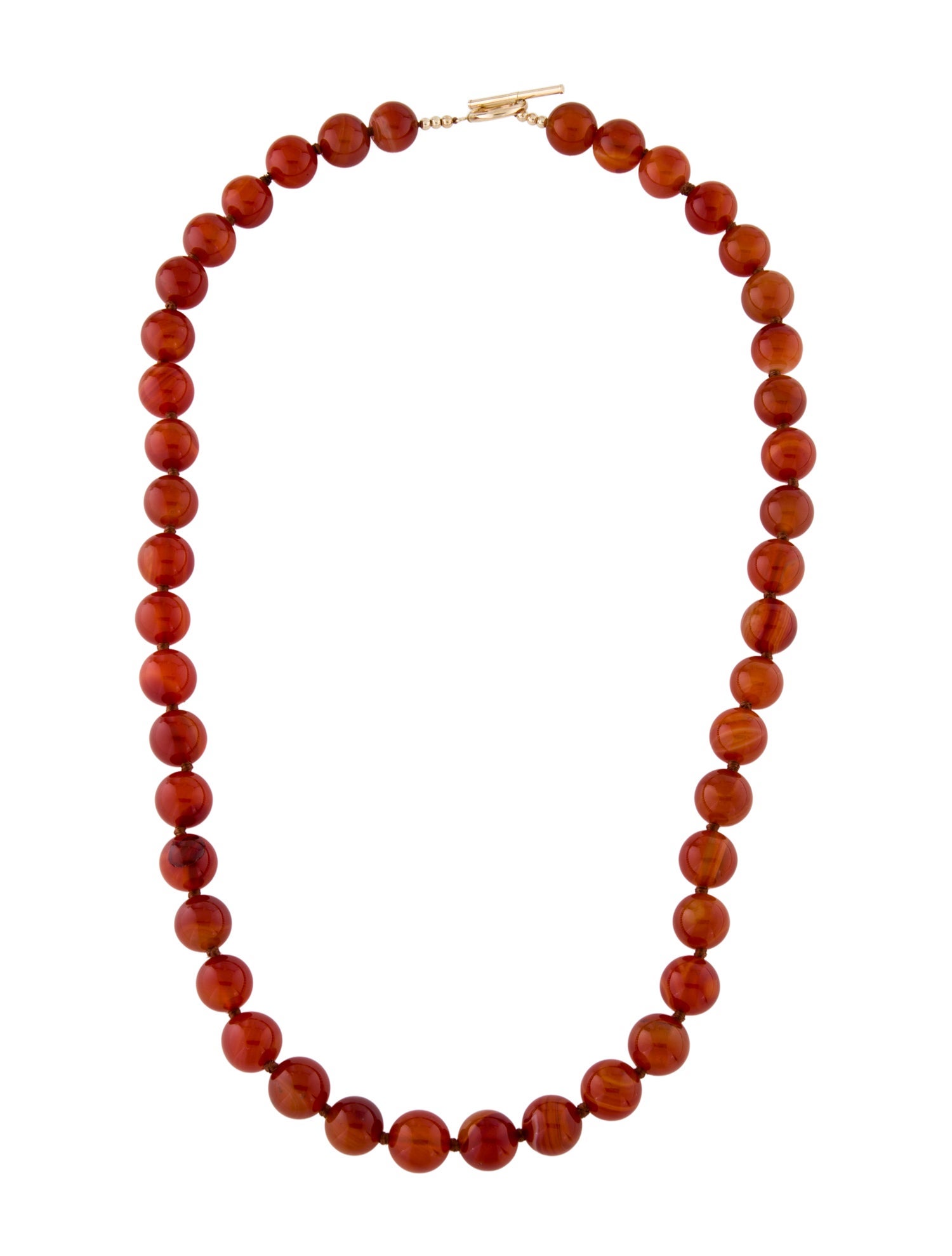 Necklace 14K Carnelian Bead Strand