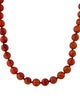 Necklace 14K Carnelian Bead Strand Necklace