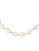Necklace 14K Pearl & Fire Opal Bead Strand Necklace