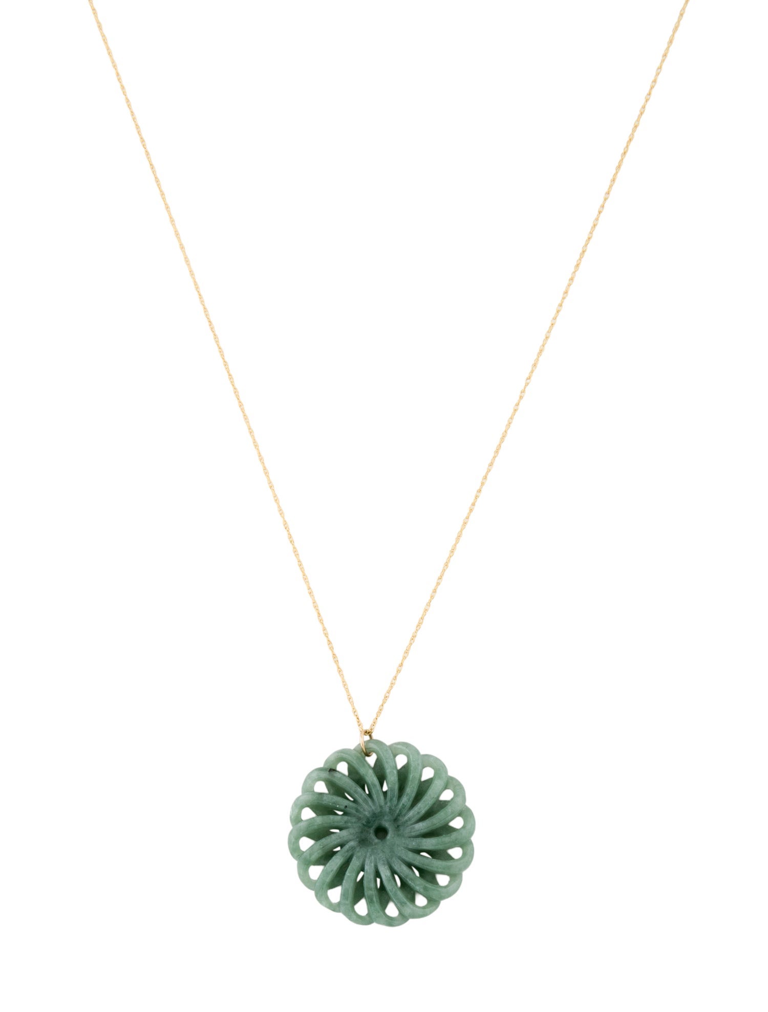Necklace 14K Jadeite Pendant
