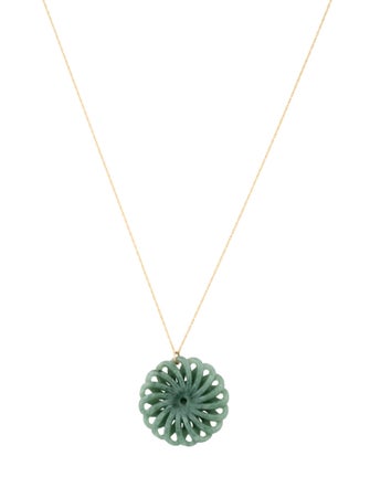 Necklace 14K Jadeite Pendant Necklace