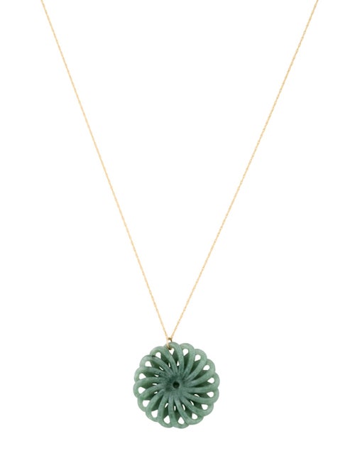 Necklace 14K Jadeite Pendant Necklace