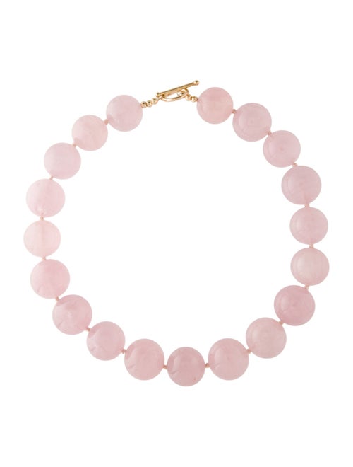 Necklace 14K Rose Quartz Bead Necklace