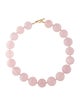 Necklace 14K Rose Quartz Bead Necklace