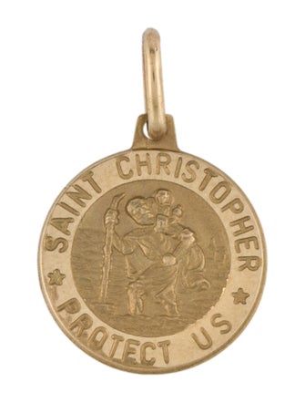 Necklace 14K Saint Christopher Pendant