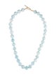Necklace 14K Pectolite Bead Toggle Necklace