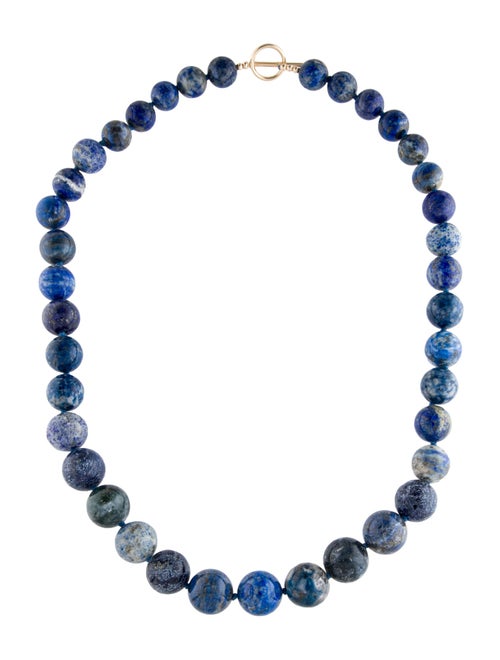 Necklace 14K Lapis Lazuli Bead Strand Necklace