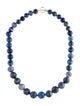 Necklace 14K Lapis Lazuli Bead Strand Necklace