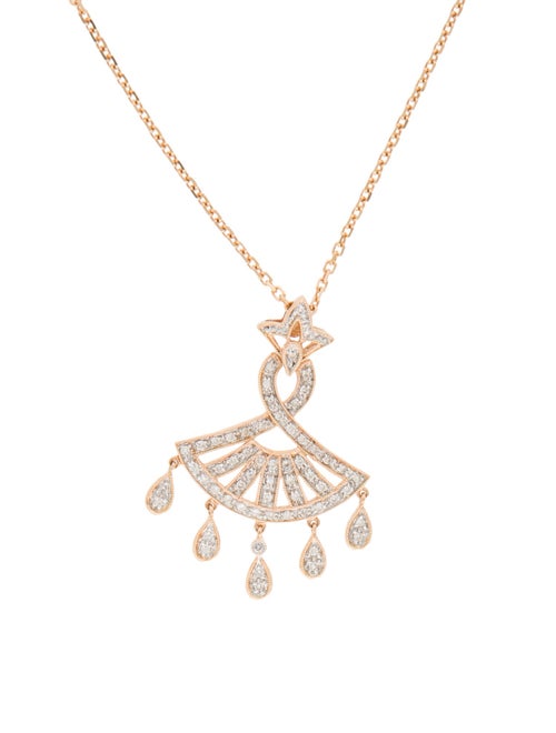 Necklace 14K Diamond Chandelier Pendant Necklace