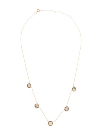 Necklace 14K Diamond Station Necklace