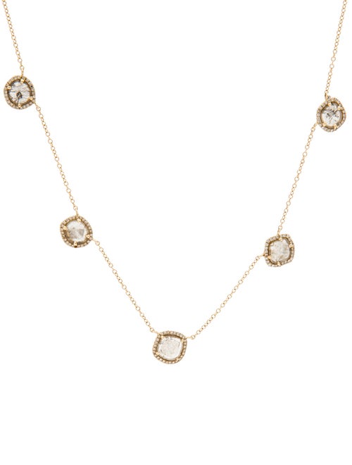 Necklace 14K Diamond Station Necklace