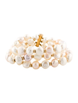 Necklace 18K Pearl Multistrand Bracelet