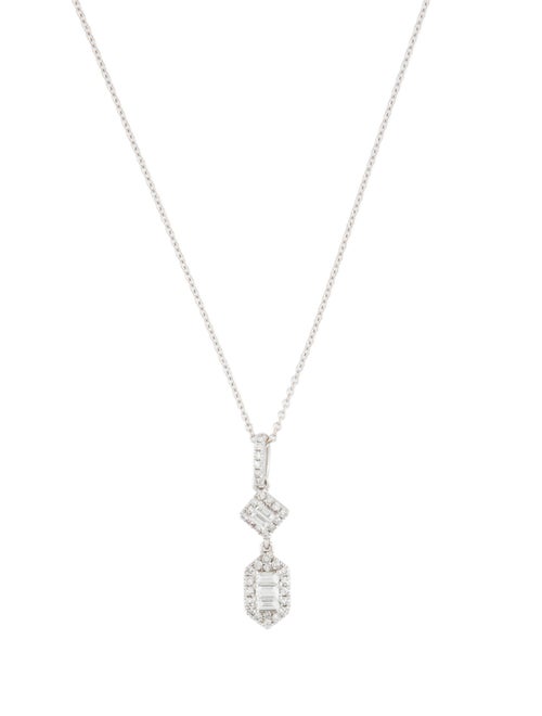Necklace 14K Diamond Drop Pendant Necklace